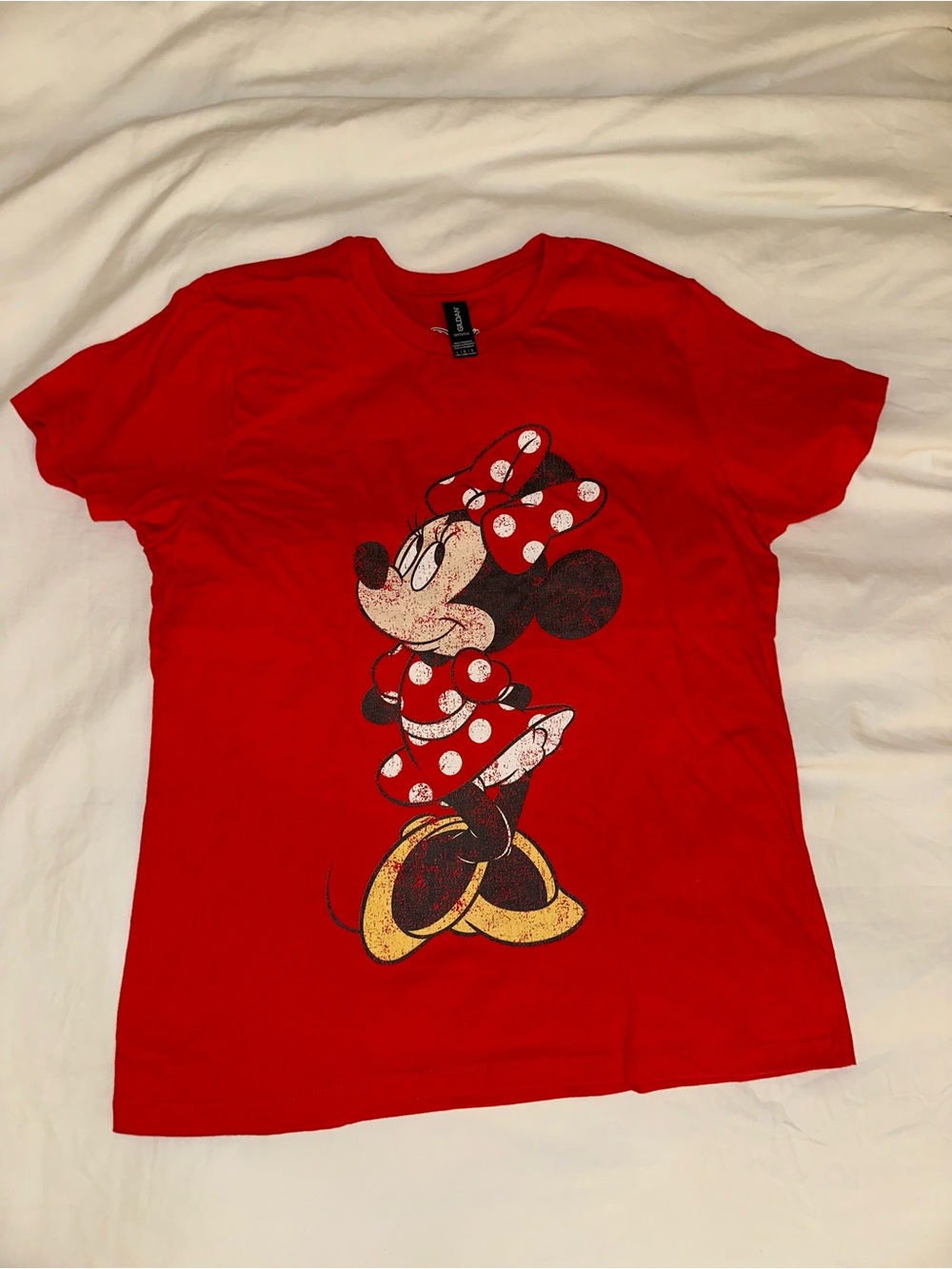Red Minnie Mouse Short Sleeve Graphic Tee